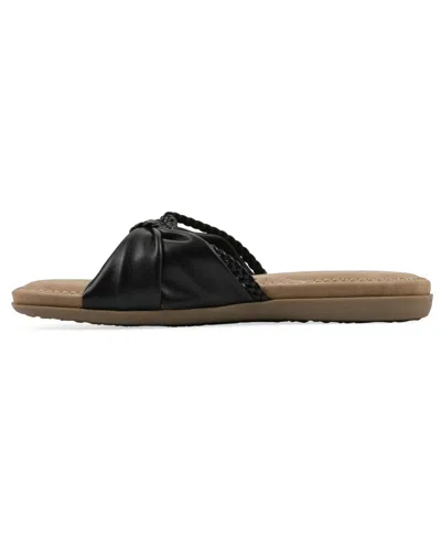 Cliffs By White Mountain Women's Fasha Slide Slip-on Sandals In Black Smooth