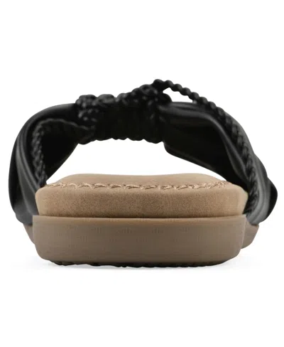 Cliffs By White Mountain Women's Fasha Slide Slip-on Sandals In Black Smooth