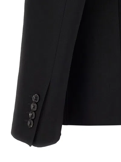 Alexander Mcqueen Wool Studded Blazer In Black