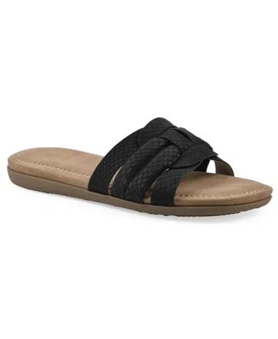 Cliffs By White Mountain Fraley Slide Sandal In Black Embossed