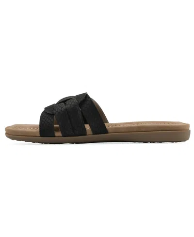 Cliffs By White Mountain Fraley Slide Sandal In Black Embossed
