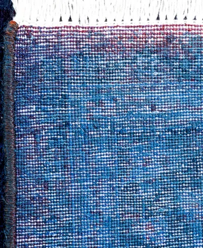 Adorn Hand Woven Rugs Fine Vibrance M1554 2'7''x12' Runner Area Rug In Blue