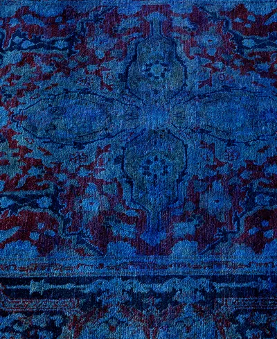 Adorn Hand Woven Rugs Fine Vibrance M1554 2'7''x12' Runner Area Rug In Blue