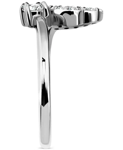 Giani Bernini Cubic Zirconia Open Heart Adjustable Toe Ring, Exclusively At Macy's In Silver