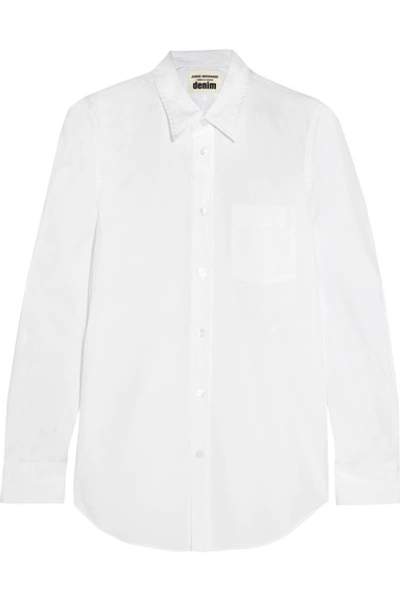 Junya Watanabe Pleated Back Cotton Shirt In White
