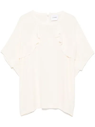 荷叶边细节罩衫