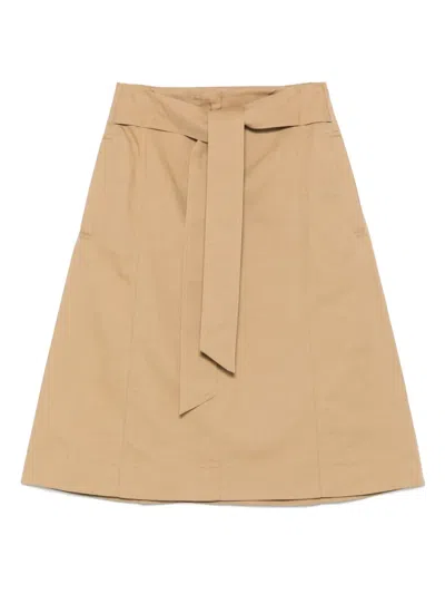 Incotex Alina Midi Skirt In Brown