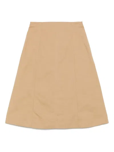 Incotex Alina Midi Skirt In Brown