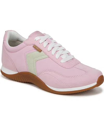 Dr. Scholl's Women's Good Ol Days Lace Up Sneakers In Pink Aloe Fabric