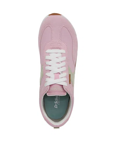 Dr. Scholl's Women's Good Ol Days Lace Up Sneakers In Pink Aloe Fabric
