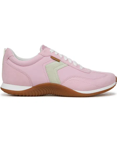 Dr. Scholl's Women's Good Ol Days Lace Up Sneakers In Pink Aloe Fabric