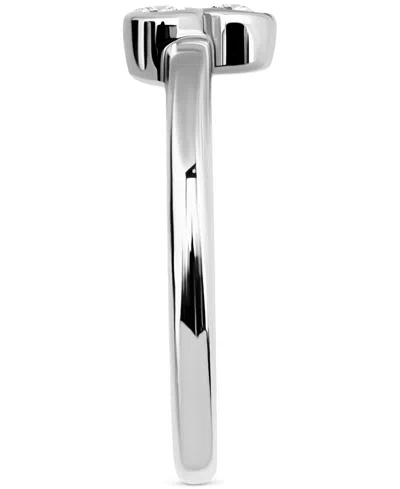 Giani Bernini Triple Cubic Zirconia Cluster Adjustable Toe Ring, Exclusively At Macy's In Silver