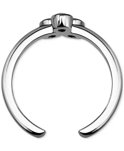 Giani Bernini Triple Cubic Zirconia Cluster Adjustable Toe Ring, Exclusively At Macy's In Silver