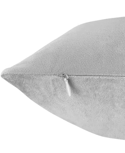 Nestl Elegant 2-pack Velvet Decorative Throw Pillows With Removeable Covers, 26" X 26" In Light Gray