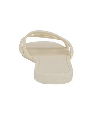 Calvin Klein Women's Yoana Logo Slip-on Jelly Flat Sandals In Ivory