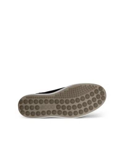 Ecco Low-top Black Cow Leather Sneakers In Black