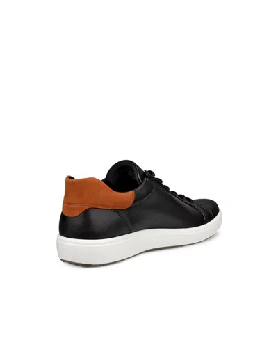 Ecco Low-top Black Cow Leather Sneakers In Black