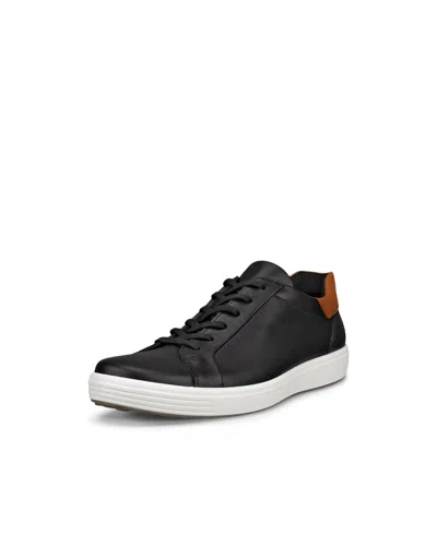 Ecco Low-top Black Cow Leather Sneakers In Black