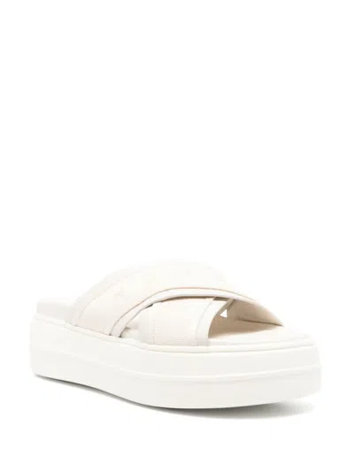 Hogan Cross Strap Platform Sandals In Neutrals