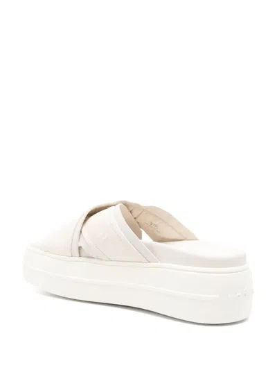 Hogan Cross Strap Platform Sandals In Neutrals