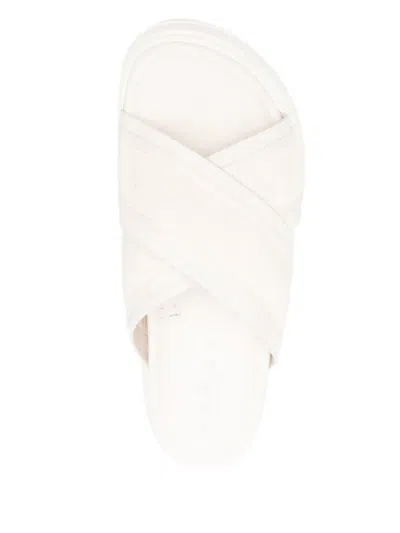 Hogan Cross Strap Platform Sandals In Neutrals