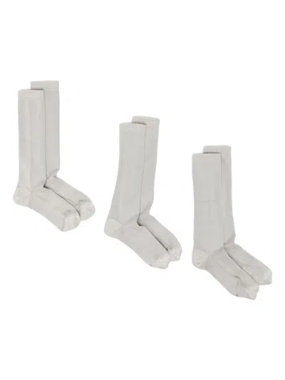 Boris Bidjan Saberi Set Of 3 Calf Socks In Grey