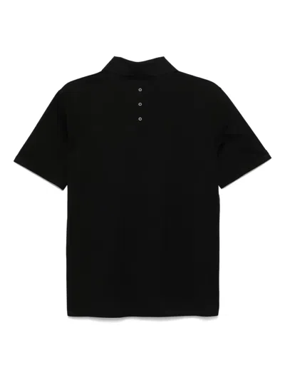 Premiata Navy Blue Cotton Polo In Black