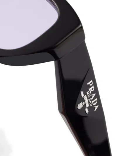 Prada 53mm Rectangular Sunglasses In Black