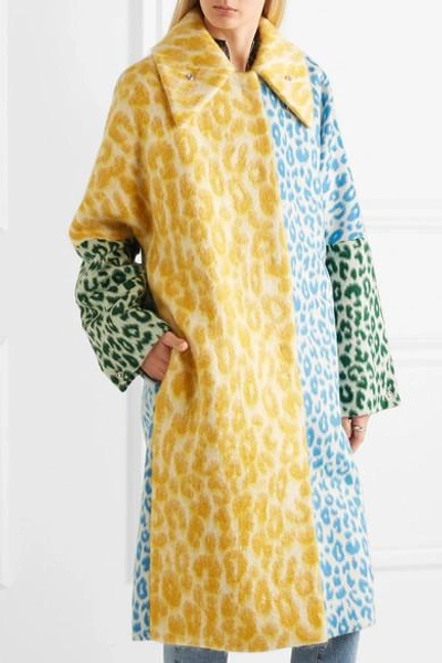 Shop Acne Studios Bertilyn Leo Oversized Leopard-print Felt Coat