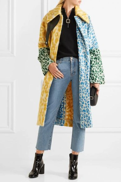 Shop Acne Studios Bertilyn Leo Oversized Leopard-print Felt Coat