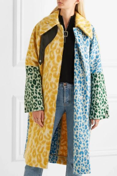 Shop Acne Studios Bertilyn Leo Oversized Leopard-print Felt Coat