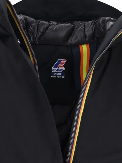 K-way Padded Down Jacket Mathiel In Black