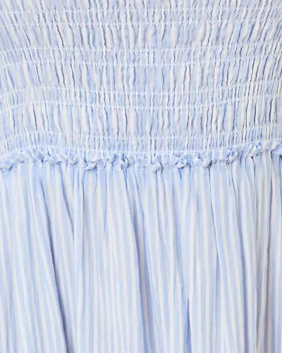 Lilly Pulitzer Hadly Smocked Maxi Dress In Jacaranda Blue Ltwt Oxford Stripe