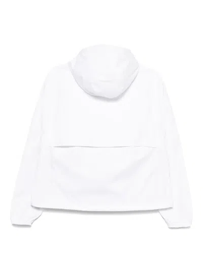 K-way Fitted Lightweight Jacket With Zip-up Front In White