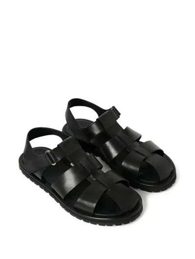 Studio Nicholson Sandom Leather Sandals In Black