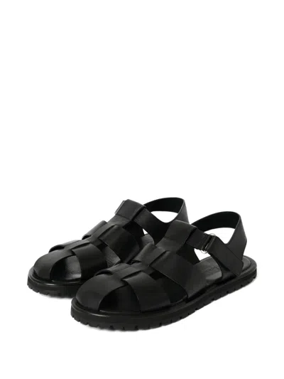 Studio Nicholson Sandom Leather Sandals In Black