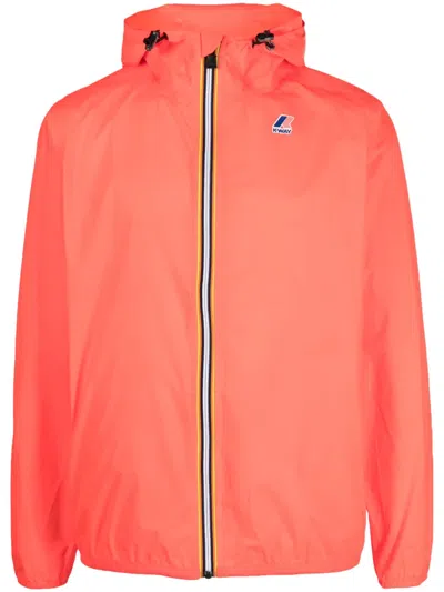 K-way Logo-print Jacket In Red