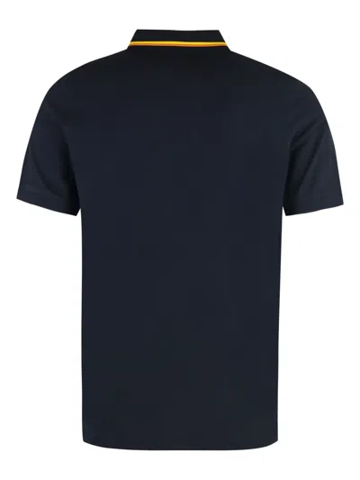 K-way K Way Jud Short Sleeved Cotton Polo Shirt In Blue