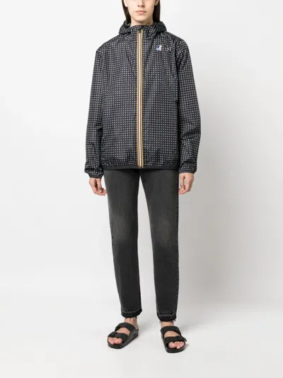 K-way X 10 Corso Como Polka-print Zipped Jacket In Black
