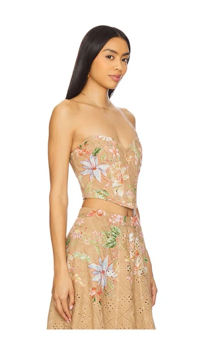 Hemant & Nandita X Revolve Corset Top In Tan,neutral