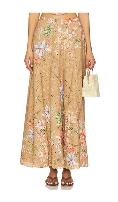 Hemant & Nandita X Revolve Long Skirt In Tan,neutral