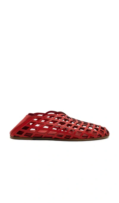 Gia Borghini X Helsa Peek-a-boo Ballerina Flat In Red