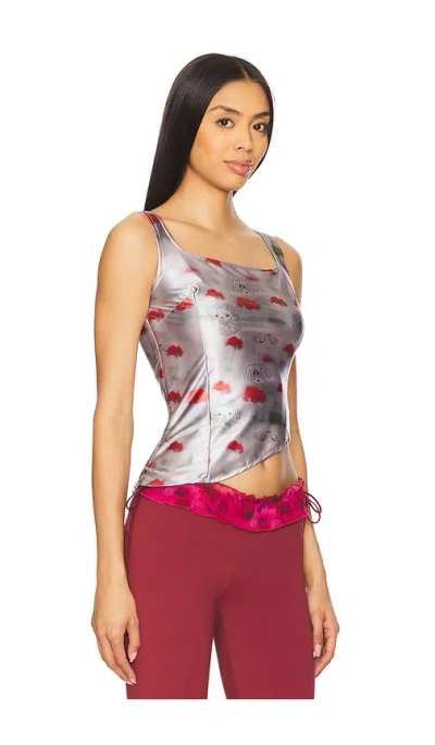 Zemeta Cry Dog Asymmetric Top In Light Grey