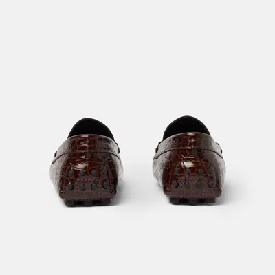 Scarosso Michael Almond Toe Loafers In Brown
