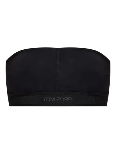 Tom Ford Logo Bra In Black