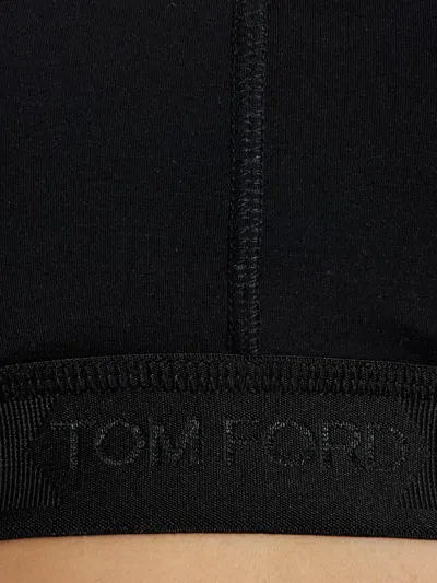 Tom Ford Logo Bra In Black