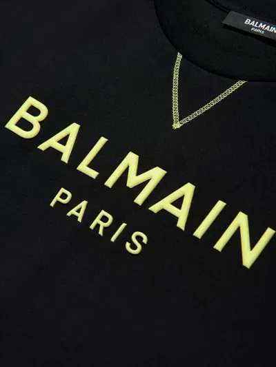 Balmain Raised-logo T-shirt In Black