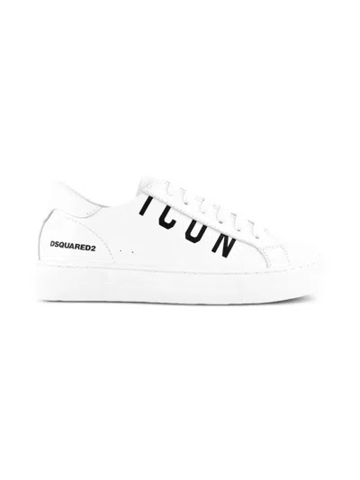 Dsquared2 Icon Logo-embellished Sneakers In White