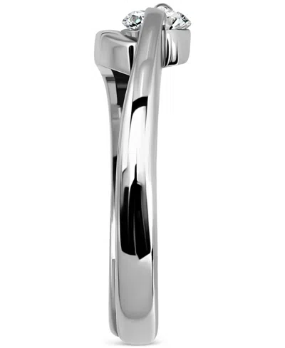 Giani Bernini Cubic Zirconia Bypass Adjustable Toe Ring In Sterling Silver (also In 18k Gold-plated Sterling Silve In Silver