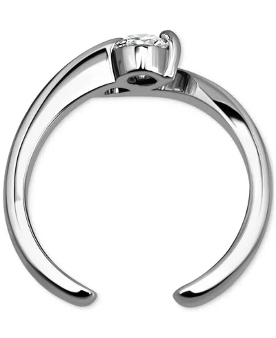 Giani Bernini Cubic Zirconia Bypass Adjustable Toe Ring In Sterling Silver (also In 18k Gold-plated Sterling Silve In Silver
